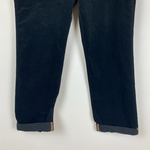 New With Tags Chaser Corduroy Cropped Cuffed Jeans Black Womens Size Small - Picture 5 of 10